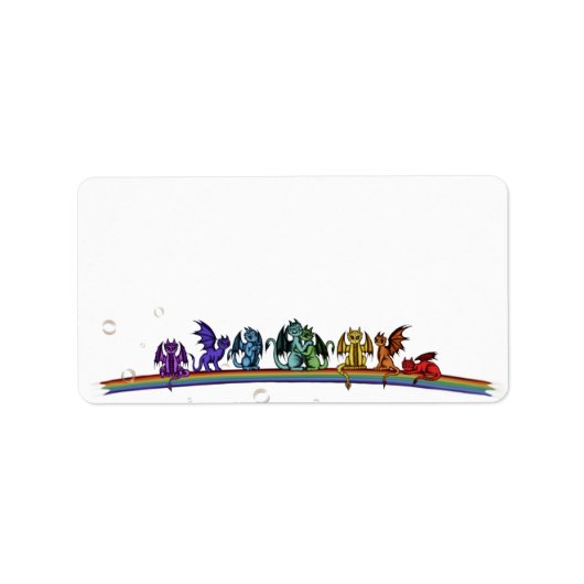 Regenboogdragons Etiket (Voorkant)