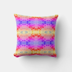 regenboogdragonvliespatroon massieve blauwe rug kussen