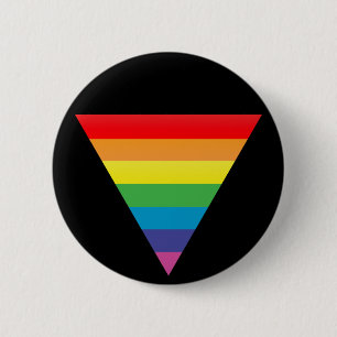 regenboogdriehoek. ronde button 5,7 cm