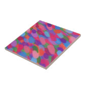Regenboogdruppels kleurig Abstract patroon Tegeltje (Zijkant)