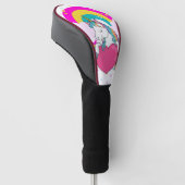 Regenboogeenheid met sterren golfheadcover (Schuin)