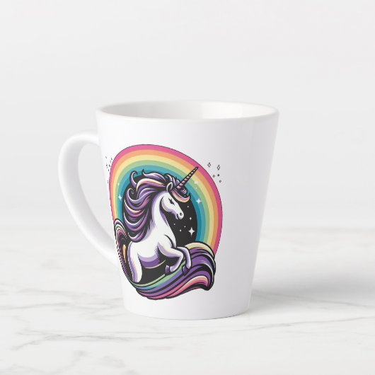 regenboogeenhoorn latte mok (Linkerhoek)