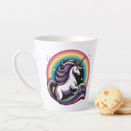 regenboogeenhoorn latte mok