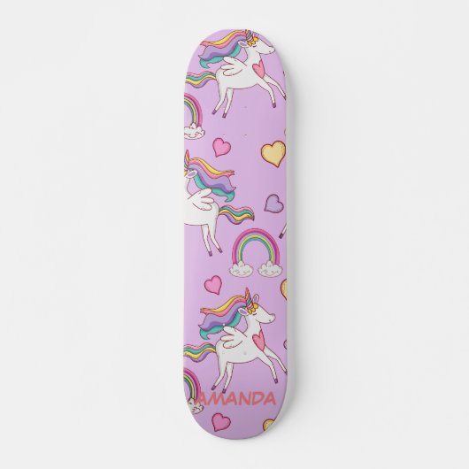 Regenboogeenhoorn Skateboard (Voorkant)