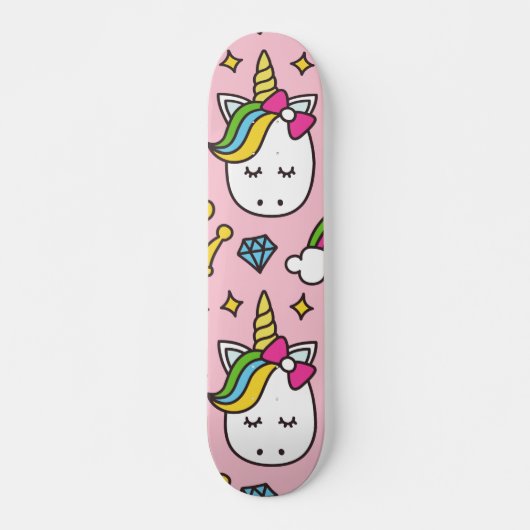 Regenboogeenhoorn Skateboard (Voorkant)