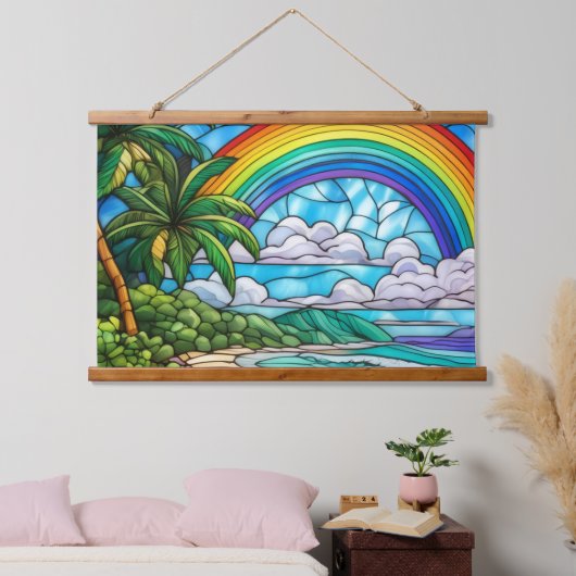 Regenboogeiland Hangend Wandkleed (Slaapkamer)