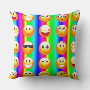 regenboogemoji kussen