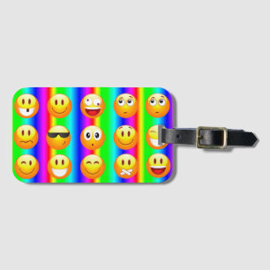 regenboogemoji reisbagage label bagagelabel