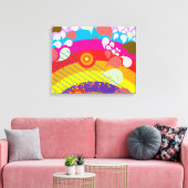 Regenboogexplosie Canvas Afdruk (Insitu (Woonkamer))