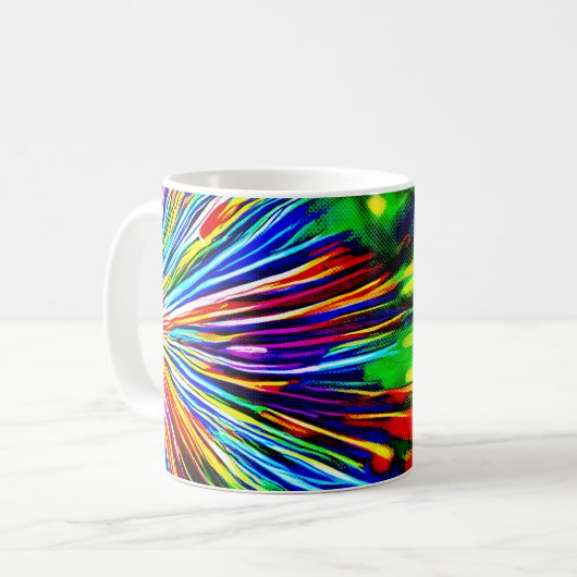 Regenboogexplosie Koffiemok (Voorkant links)