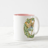 Regenboogfee initiële 'C'  Tweekleurige Koffiemok (Voorkant rechts)