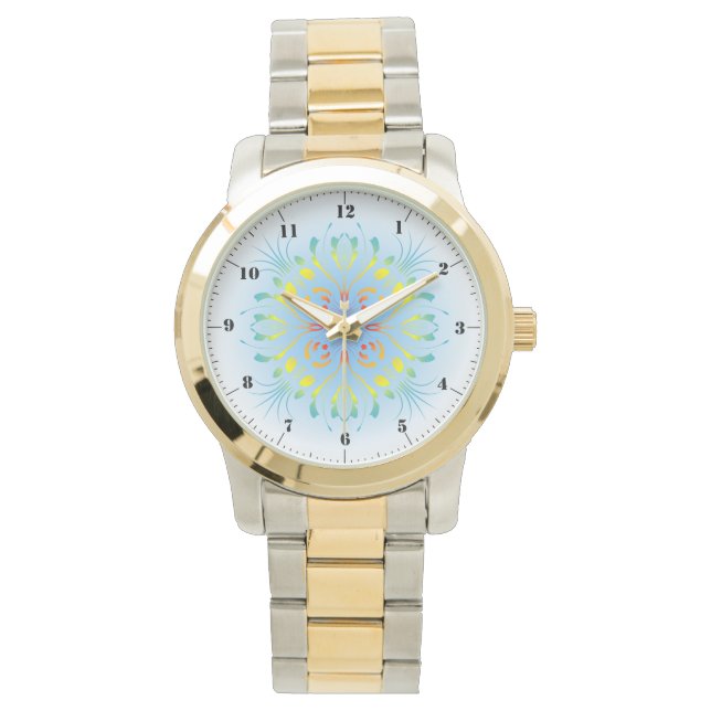 Regenboogfontein aanpasbare horloge (Voorkant)