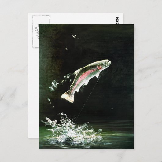 regenboogforel briefkaart (Voorkant / Achterkant)