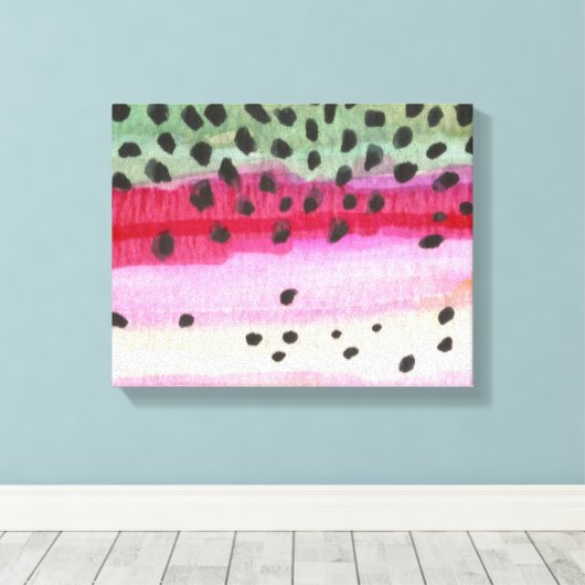 Regenboogforel Canvas Afdruk (Insitu (Houten vloer))