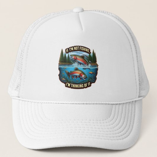 Regenboogforel Een levendige vis springt uit het w Trucker Pet (Voorkant)