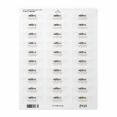 Regenboogforel - Fly Fisherm Retouradreslabel Etiket (Full Sheet)