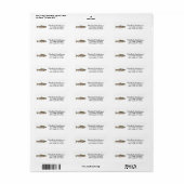 Regenboogforel - Fly Fisherm Retouradreslabel Etiket (Full Sheet)