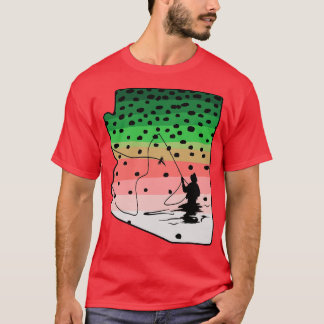 Regenboogforel Fly Vis Arizona Flyvissen Visser T-shirt