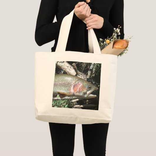 Regenboogforel Grote Tote Bag (Voorkant (product))