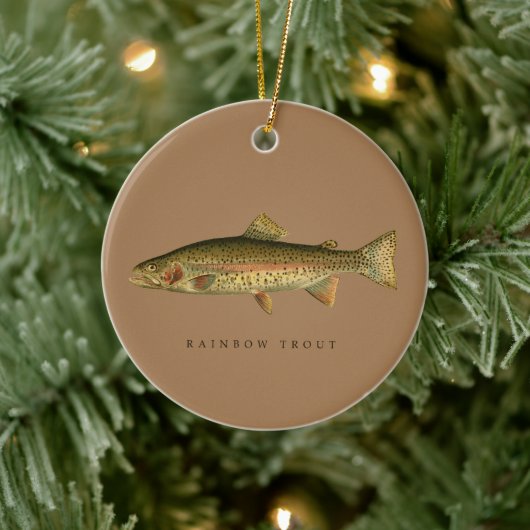 Regenboogforel kerstversiering keramisch ornament (Boom)