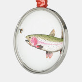 Regenboogforel Metalen Ornament (Links)