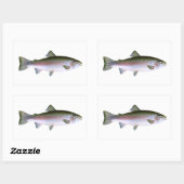 Regenboogforel Rechthoekige Sticker (Vel)