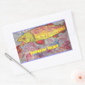 regenboogforel rechthoekige sticker (Envelop)