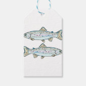 Regenboogforel schets cadeaulabel (Voorkant)