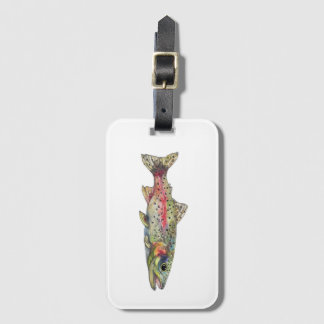 Regenboogforel Vis Bagage Label