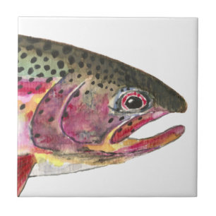 Regenboogforel vis tegeltje