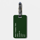 Regenboogforel vis, vissers bagagelabel (Achterkant verticaal)