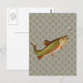  regenboogforel vliegen briefkaart (Voorkant / Achterkant)