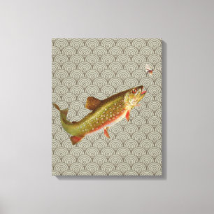  regenboogforel vliegen canvas afdruk