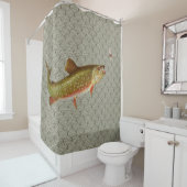 regenboogforel vliegen douchegordijn (In situ)