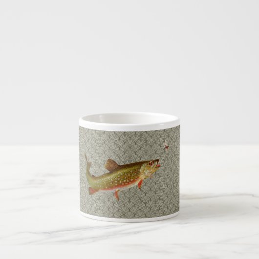  regenboogforel vliegen espresso kop (Voorkant)