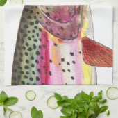 Regenboogforel Vliegen, Ichthyology Theedoek (Gevouwen)