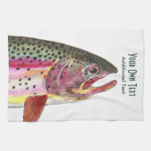 Regenboogforel Vliegen, Ichthyology Theedoek (Horizontaal)