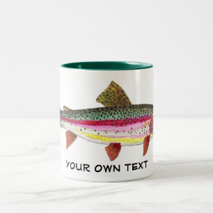 Regenboogforel vliegt Ichthyology Angler's Tweekleurige Koffiemok