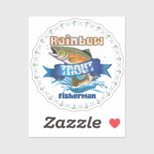 Regenboogforelvispatch Sticker