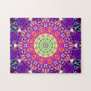 Regenboogfractals Kaleidoscopisch Mandala Legpuzzel