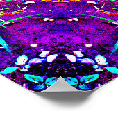 Regenboogfractals | Kaleidoscopisch Mandala Poster (Hoek)