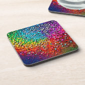 regenboogfragmentmozaïek bier onderzetter (Linkerzijde)