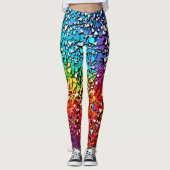regenboogfragmentmozaïek leggings (Voorkant)