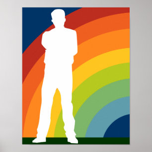 regenbooggehard man poster