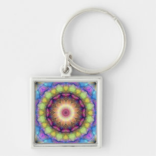 regenbooggekleurd glas sleutelhanger