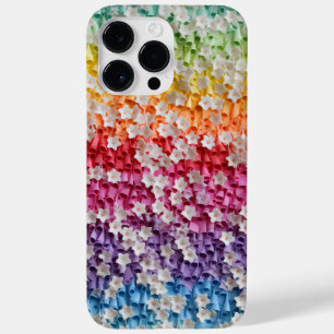 REGENBOOGGEKLEURDE 3-D PAPIEREN LOOK BLOEMBLAADJES Case-Mate iPhone 14 PRO MAX HOESJE