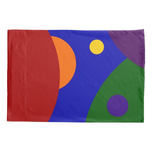 Regenbooggekleurde planeten kussensloop (Achterkant)