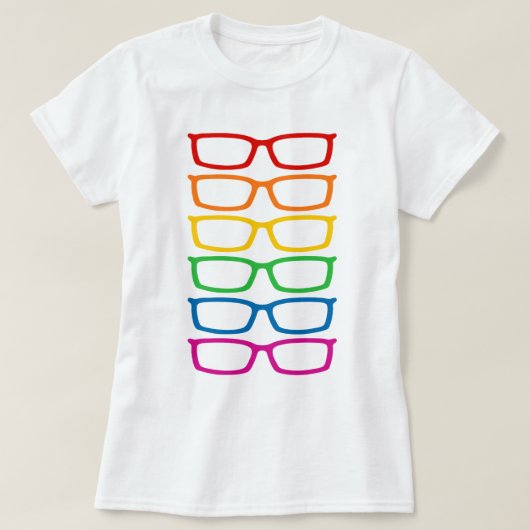 Regenbooggelassen T-shirt (Design voorkant)