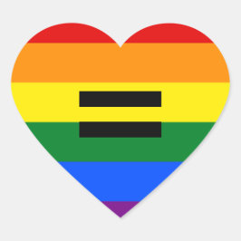 Regenbooggelijkheid Hart Sticker