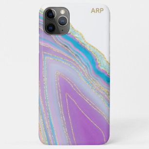 *~* Regenbooggewas - Glitter Veins Pastel iPhone 11 Pro Max Hoesje